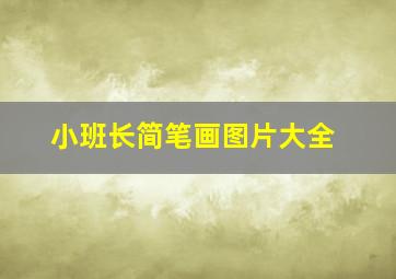 小班长简笔画图片大全