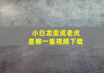 小白龙变成老虎是哪一集视频下载