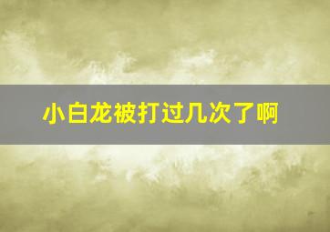 小白龙被打过几次了啊