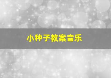 小种子教案音乐