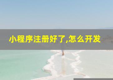 小程序注册好了,怎么开发