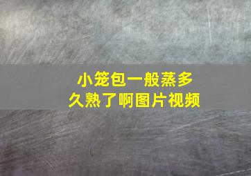 小笼包一般蒸多久熟了啊图片视频