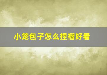 小笼包子怎么捏褶好看