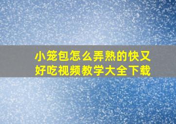 小笼包怎么弄熟的快又好吃视频教学大全下载