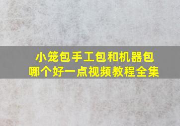 小笼包手工包和机器包哪个好一点视频教程全集