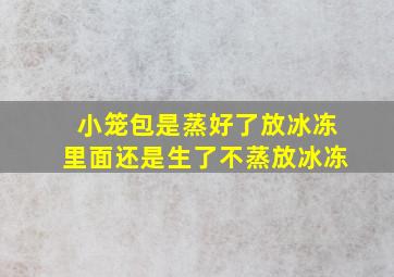 小笼包是蒸好了放冰冻里面还是生了不蒸放冰冻