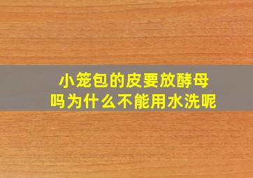 小笼包的皮要放酵母吗为什么不能用水洗呢