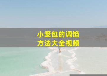 小笼包的调馅方法大全视频