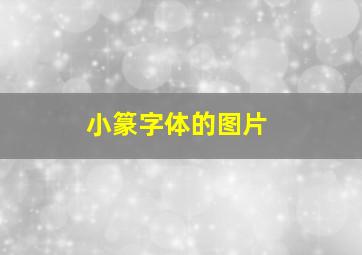 小篆字体的图片