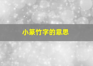 小篆竹字的意思