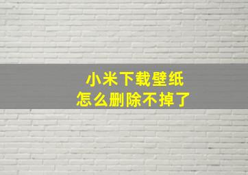 小米下载壁纸怎么删除不掉了