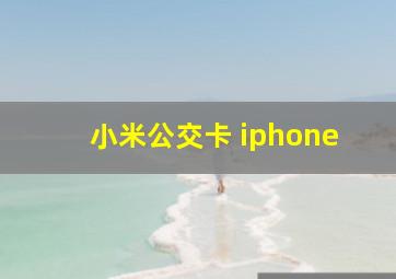 小米公交卡 iphone