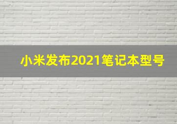 小米发布2021笔记本型号