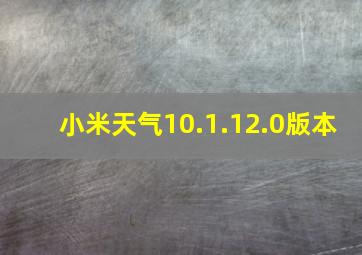 小米天气10.1.12.0版本