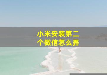 小米安装第二个微信怎么弄