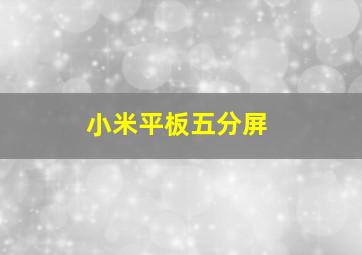 小米平板五分屏