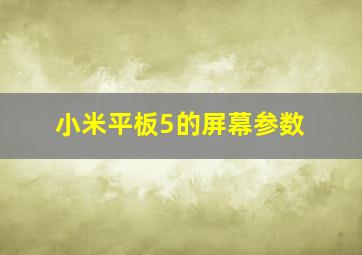 小米平板5的屏幕参数