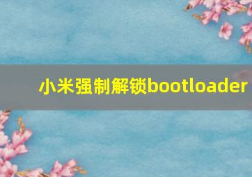 小米强制解锁bootloader