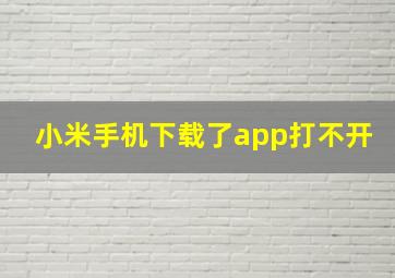 小米手机下载了app打不开