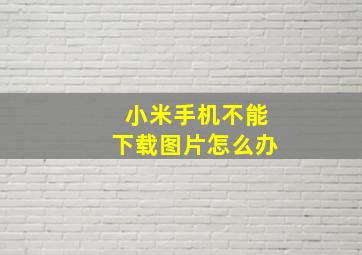 小米手机不能下载图片怎么办