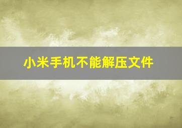 小米手机不能解压文件