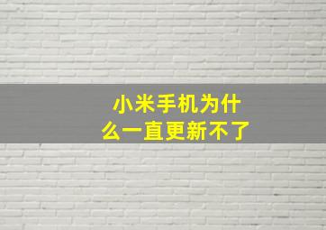 小米手机为什么一直更新不了