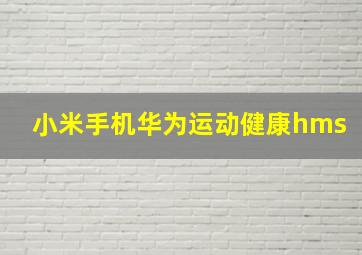 小米手机华为运动健康hms