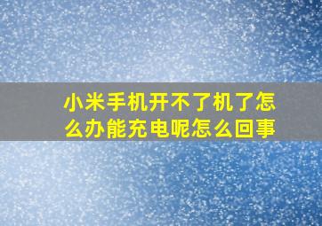 小米手机开不了机了怎么办能充电呢怎么回事