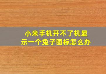 小米手机开不了机显示一个兔子图标怎么办