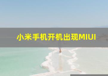 小米手机开机出现MIUI