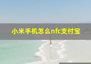 小米手机怎么nfc支付宝