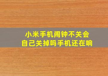 小米手机闹钟不关会自己关掉吗手机还在响