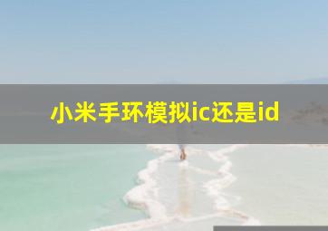 小米手环模拟ic还是id