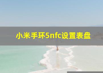 小米手环5nfc设置表盘