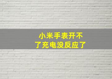 小米手表开不了充电没反应了