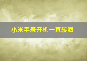 小米手表开机一直转圈