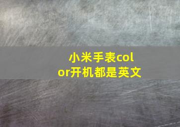 小米手表color开机都是英文