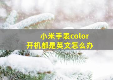 小米手表color开机都是英文怎么办