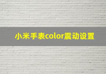 小米手表color震动设置