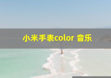 小米手表color 音乐