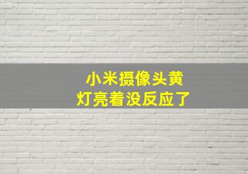 小米摄像头黄灯亮着没反应了