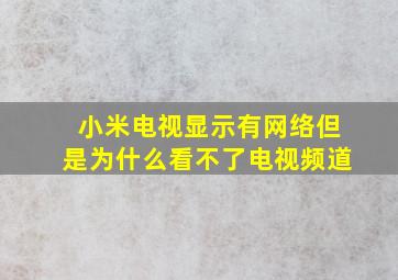 小米电视显示有网络但是为什么看不了电视频道