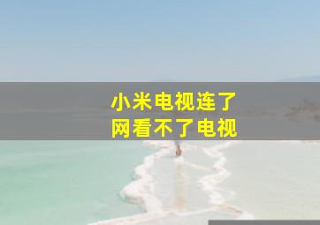 小米电视连了网看不了电视