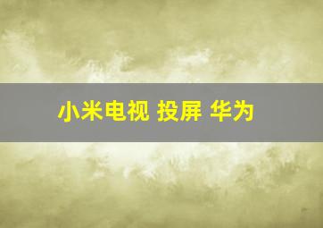 小米电视 投屏 华为