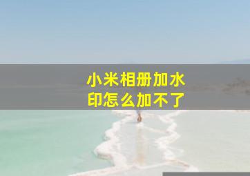 小米相册加水印怎么加不了