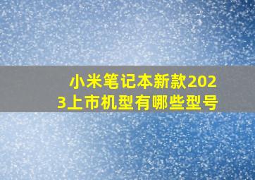 小米笔记本新款2023上市机型有哪些型号