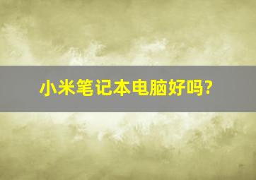 小米笔记本电脑好吗?