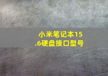 小米笔记本15.6硬盘接口型号