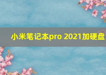 小米笔记本pro 2021加硬盘