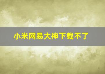 小米网易大神下载不了